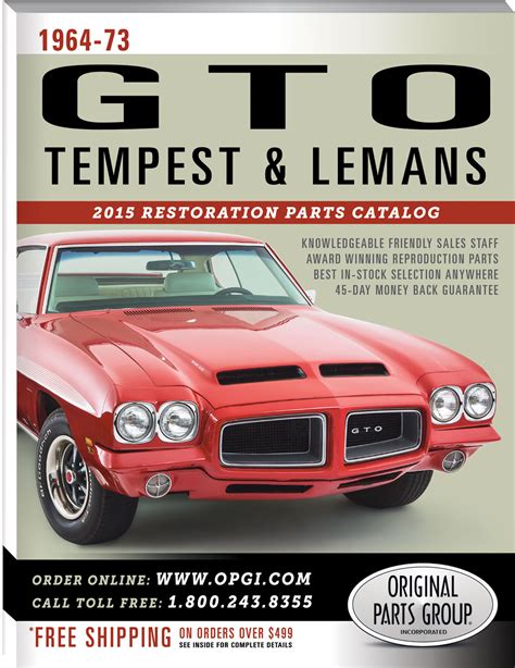 pontiac gto restoration parts catalog